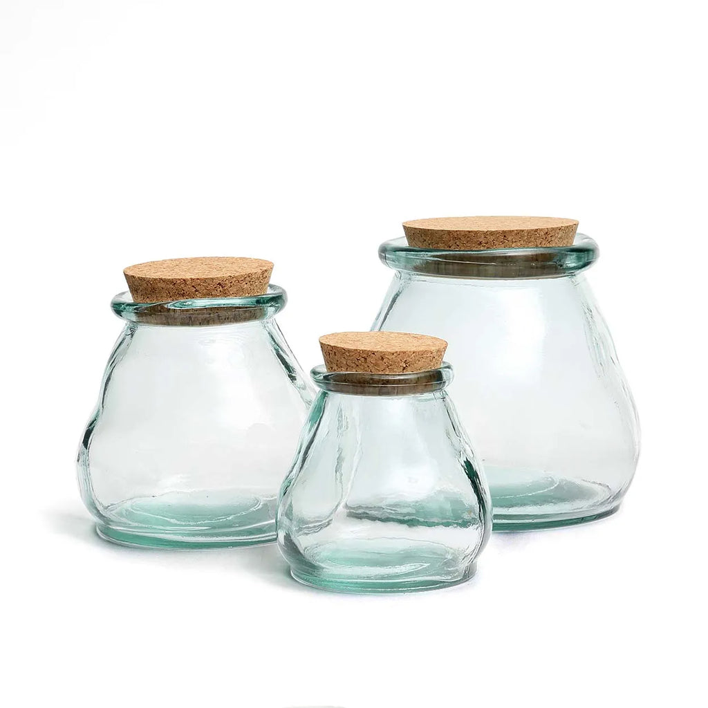 The Belly Glass Pot - Blue - L