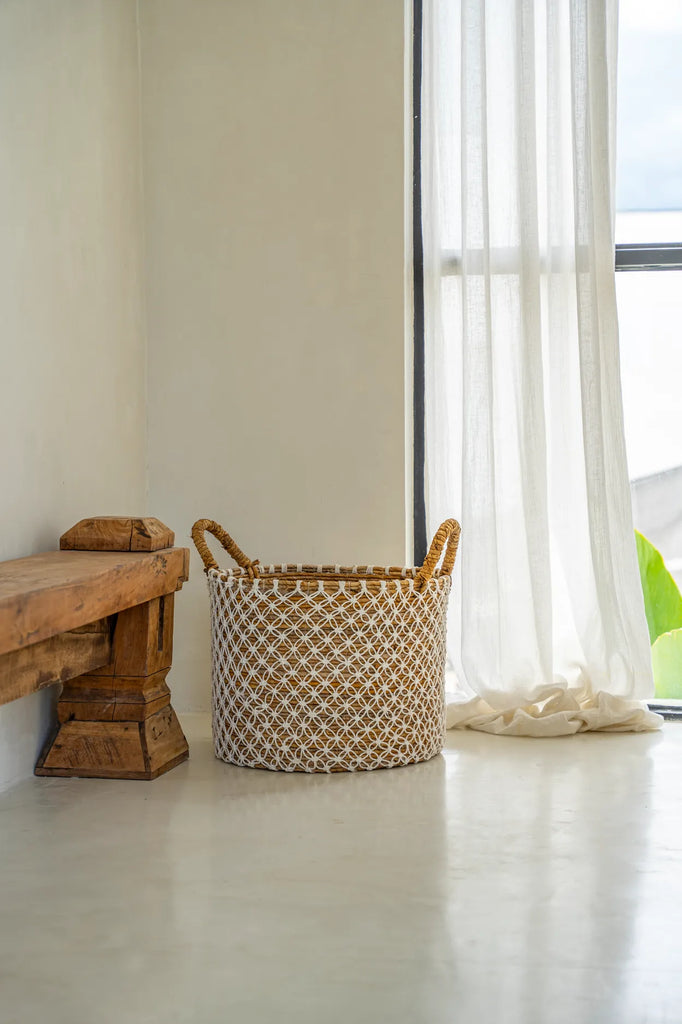 The Crossed Stitched Macrame Basket - Small