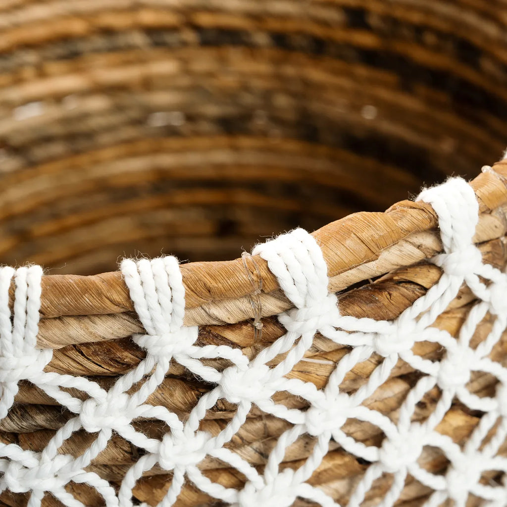 The Crossed Stitched Macrame Basket - Small