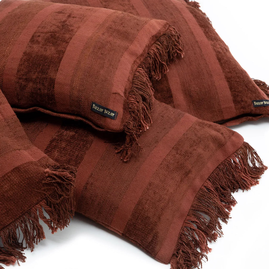 Oh My Gee Cushion Cover - Bordeaux Velvet - 30x50