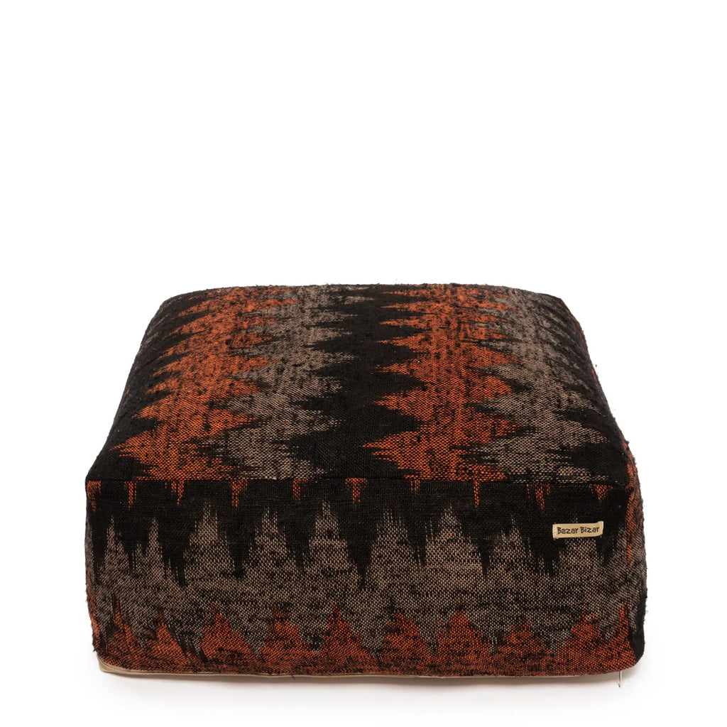 The Oh My Gee Poef - Black Orange