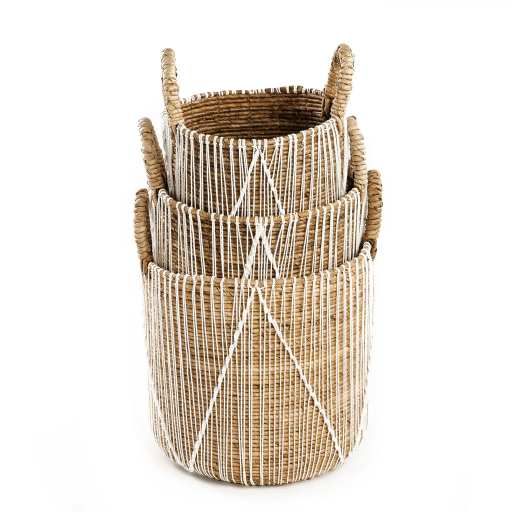 The Straight Stitched Macrame Basket - Small