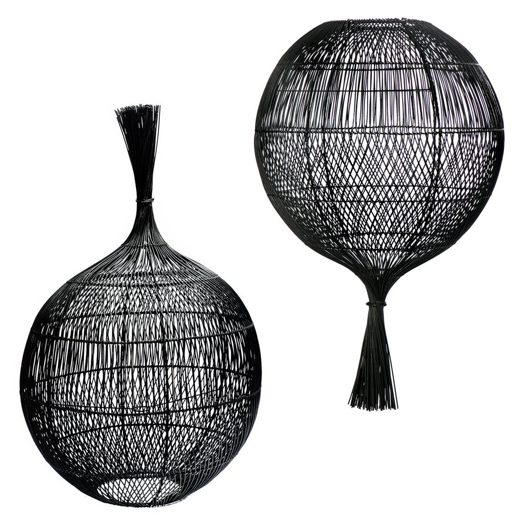 The Wonton Floor and Pendant Lamp - Black