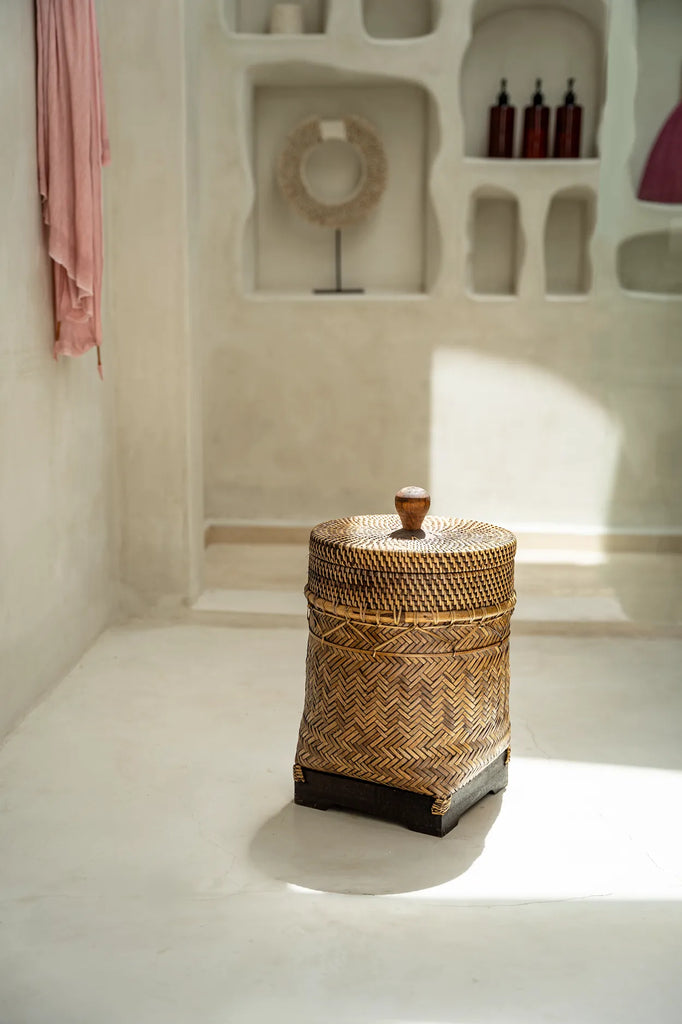 The Loo Bin Basket - Natural Brown