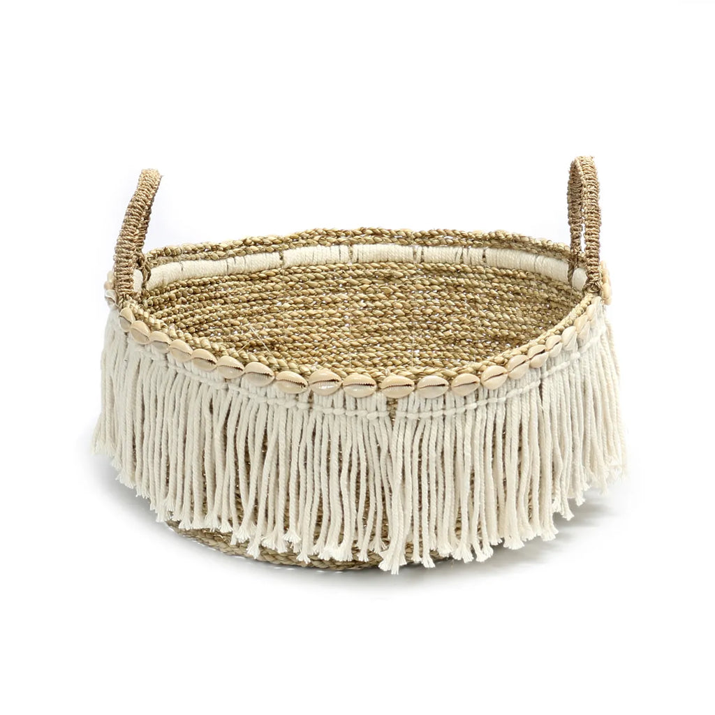 The Boho Fringe Throw - Natural White