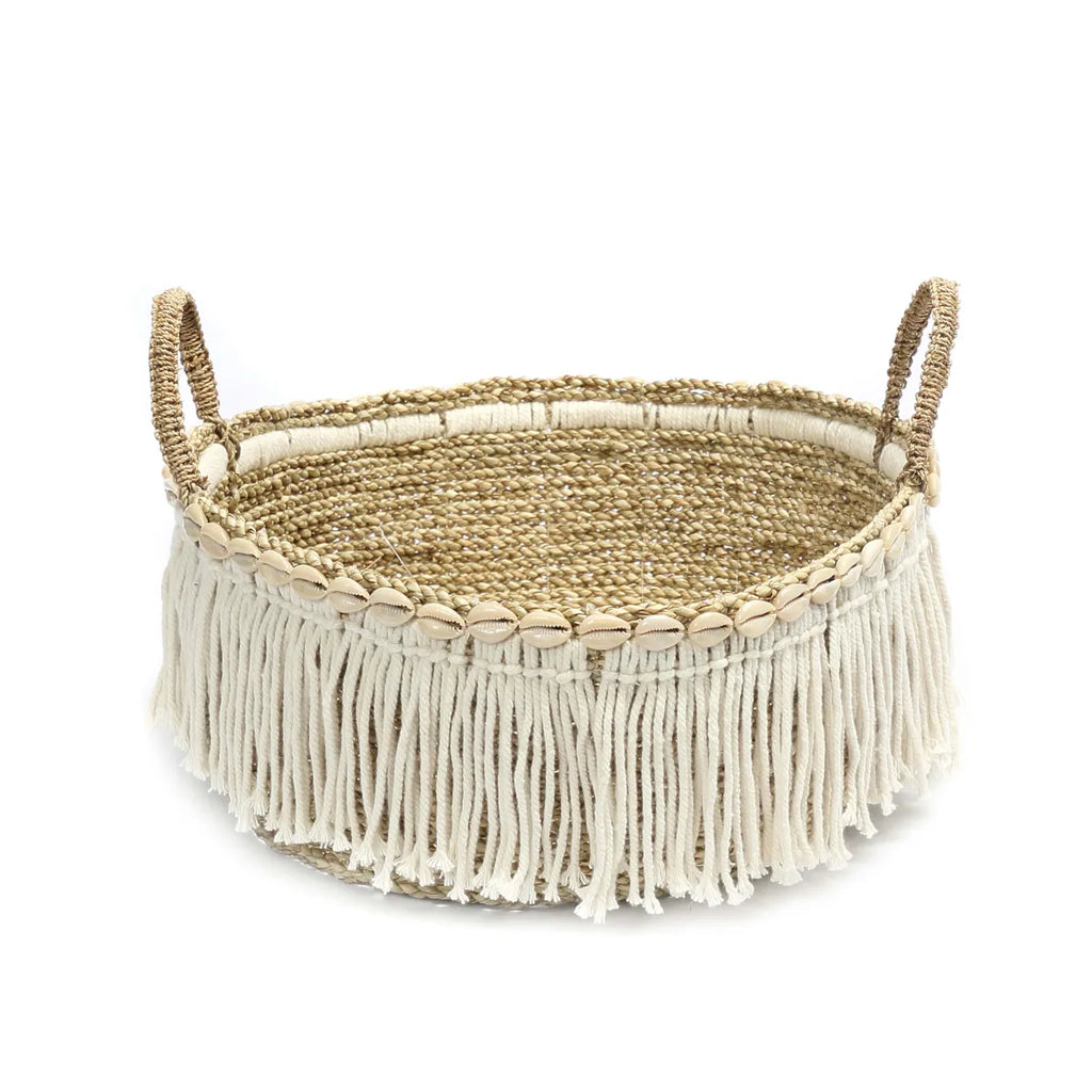 The Boho Fringe Throw - Natural White