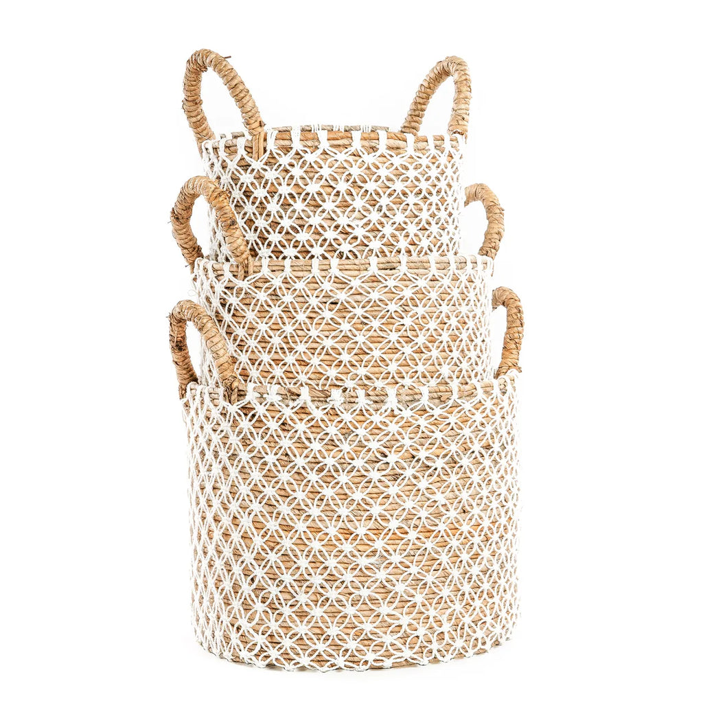 The Crossed Stitched Macrame Basket - Medium