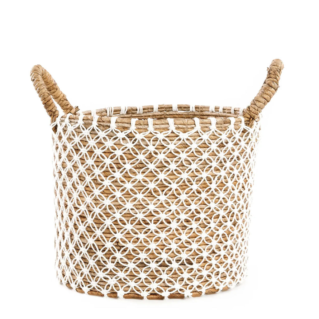 The Crossed Stitched Macrame Basket - Medium