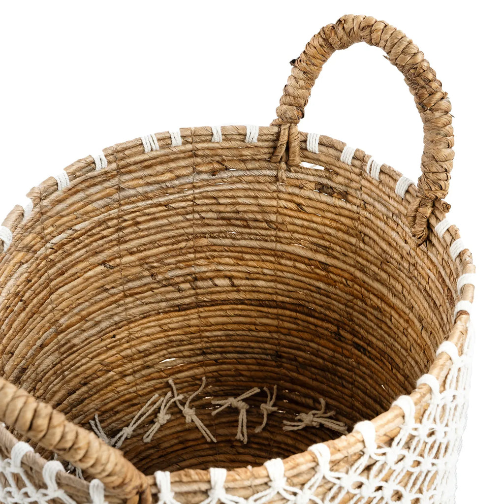 The Crossed Stitched Macrame Basket - Medium
