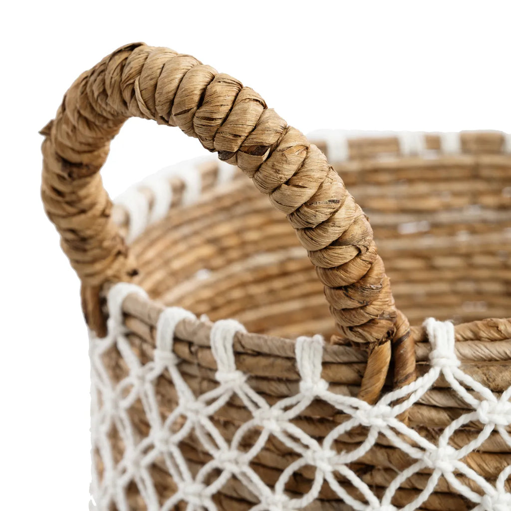 The Crossed Stitched Macrame Basket - Medium
