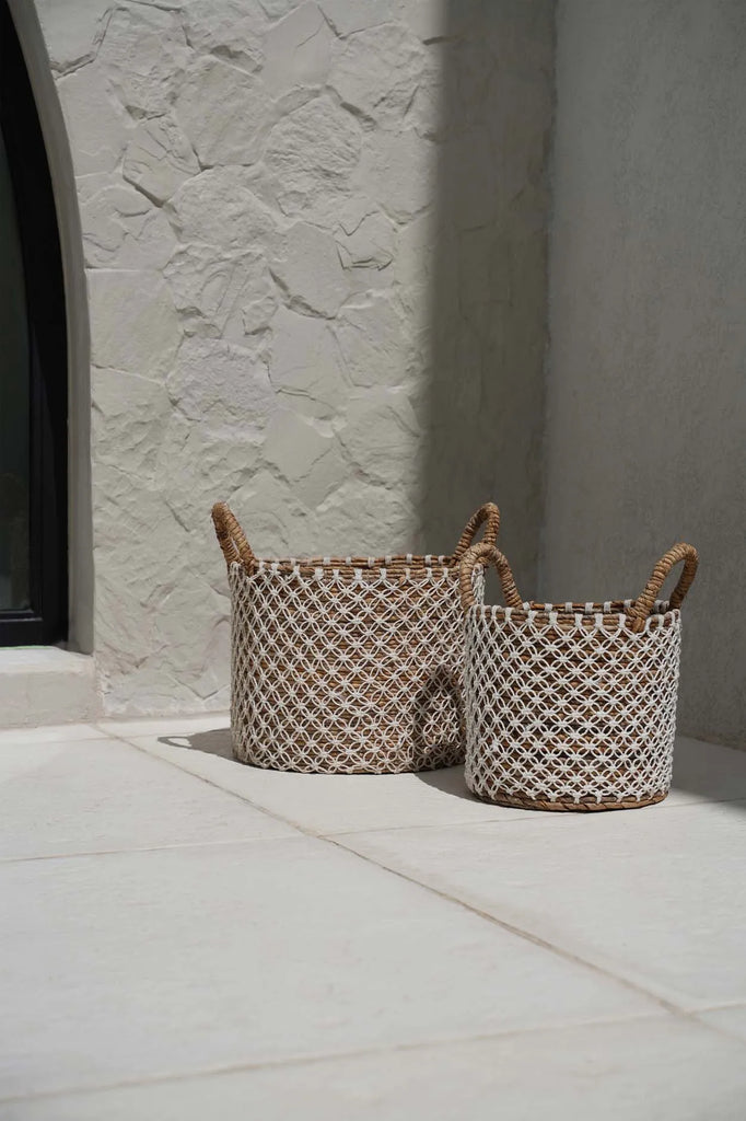 The Crossed Stitched Macrame Basket - Small