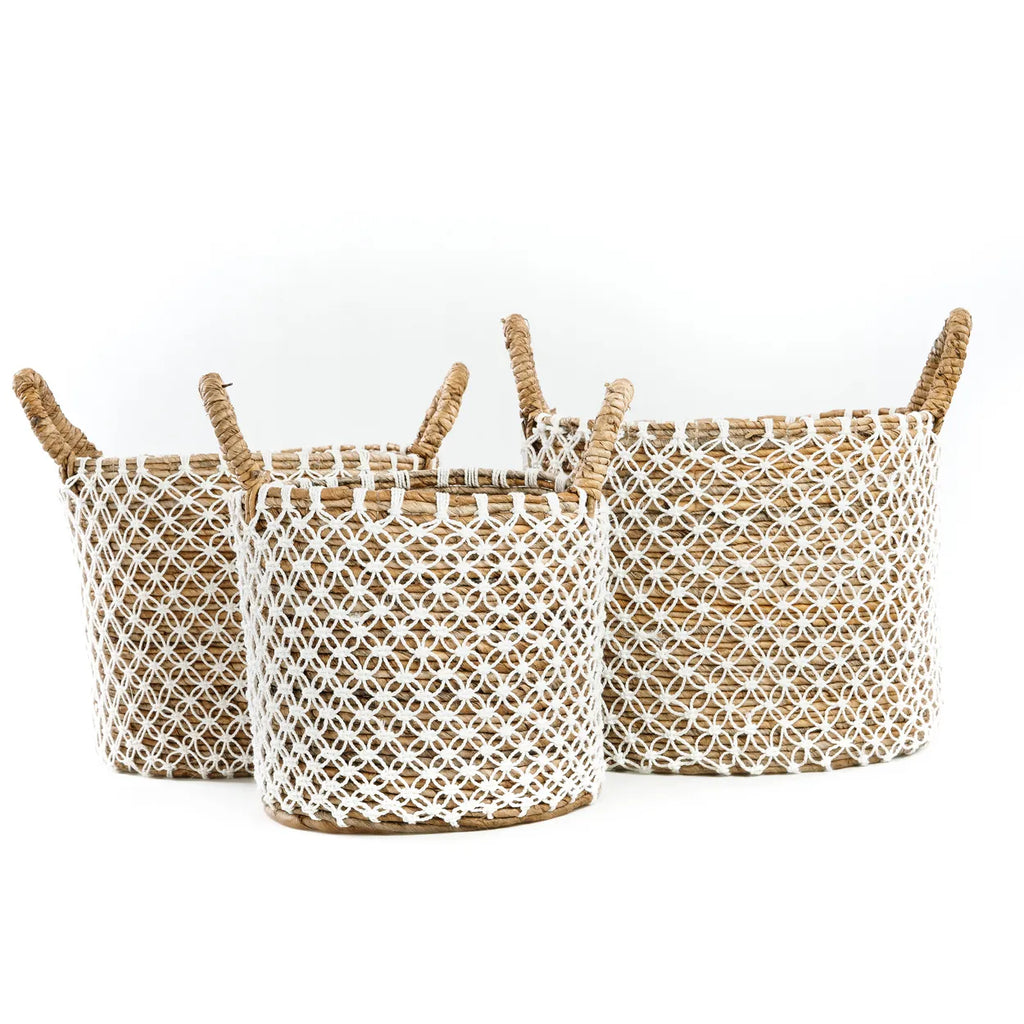 The Crossed Stitched Macrame Basket - Small