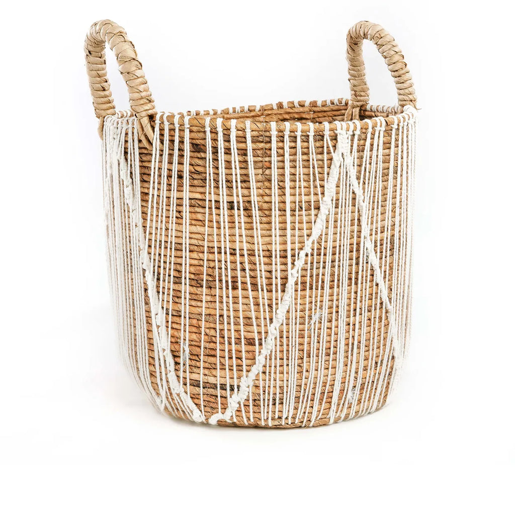 The Straight Stitched Macrame Basket - Large