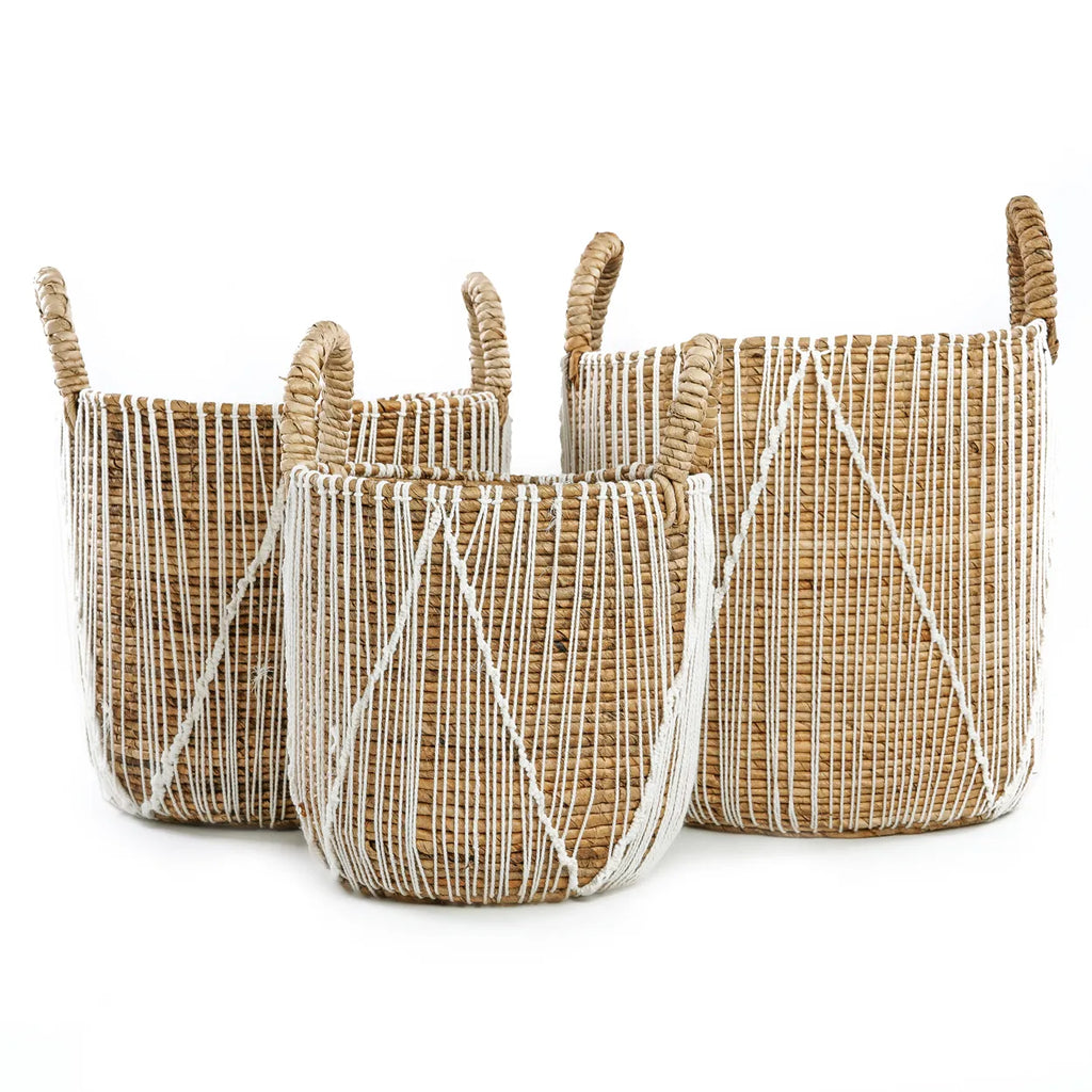 The Straight Stitched Macrame Basket - Large