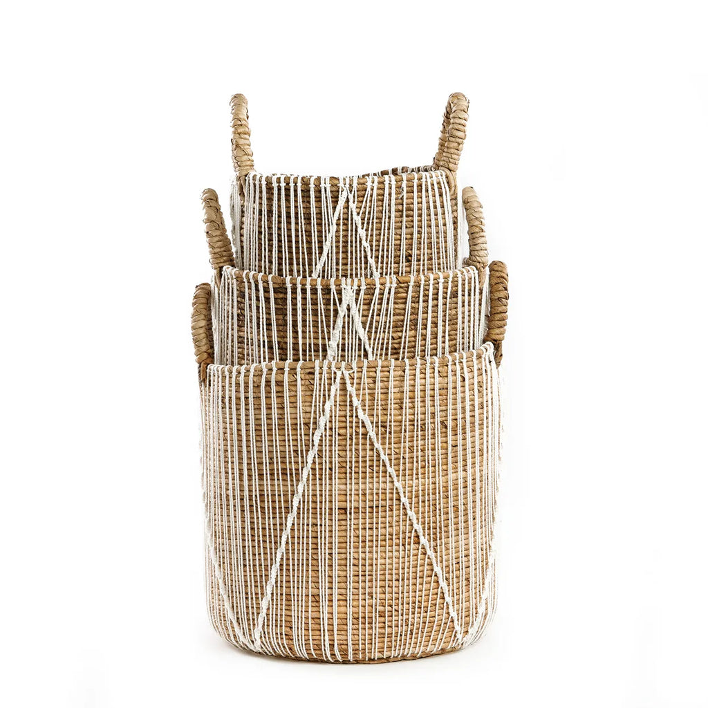 The Straight Stitched Macrame Basket - Large
