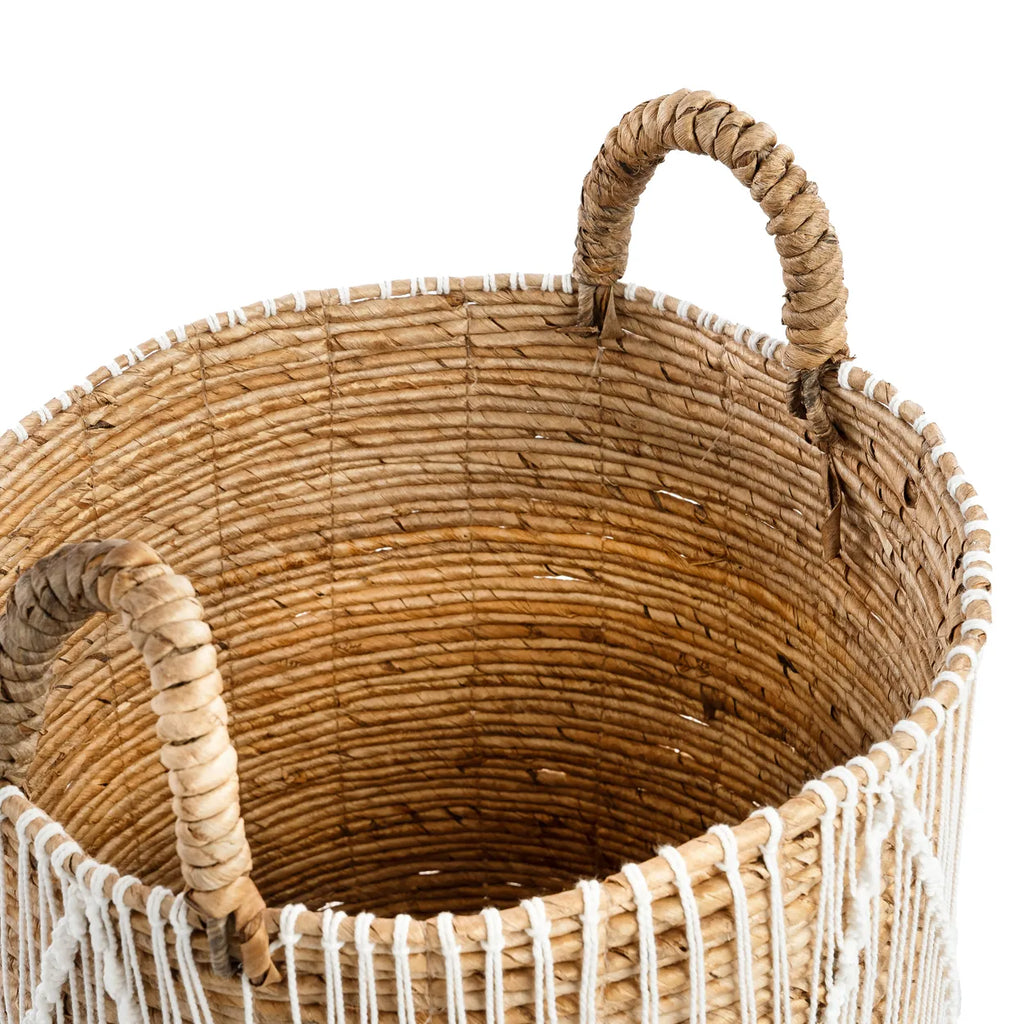 The Straight Stitched Macrame Basket - Medium