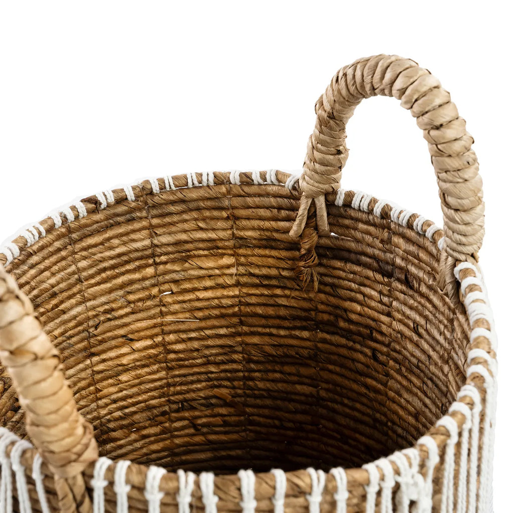 The Straight Stitched Macrame Basket - Small
